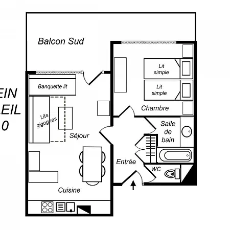Apartment Chaleureux 2 Pieces Avec Balcon Sud, Proche Pistes Et Commerces A Mottaret - Fr-1-182-5 *
